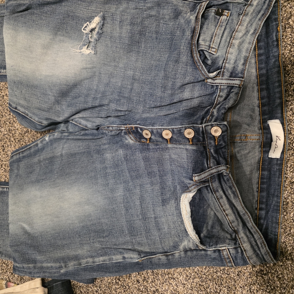 Kancan Women's Blue Distressed Jeans